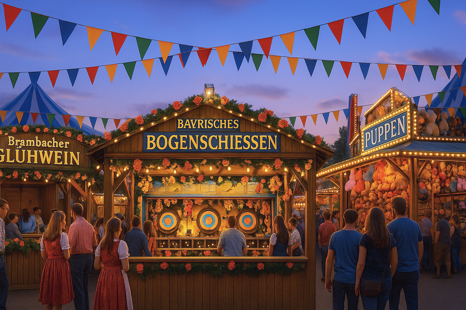 Abendliche Stimmung am Festplatz